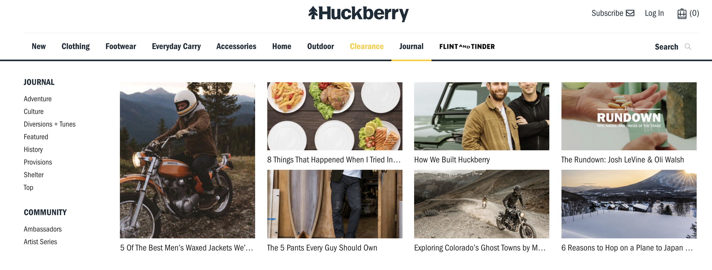 Huckberry website