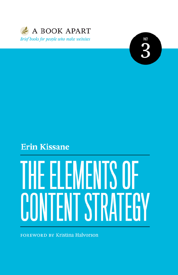 Book cover for The Elements of Content Strategy